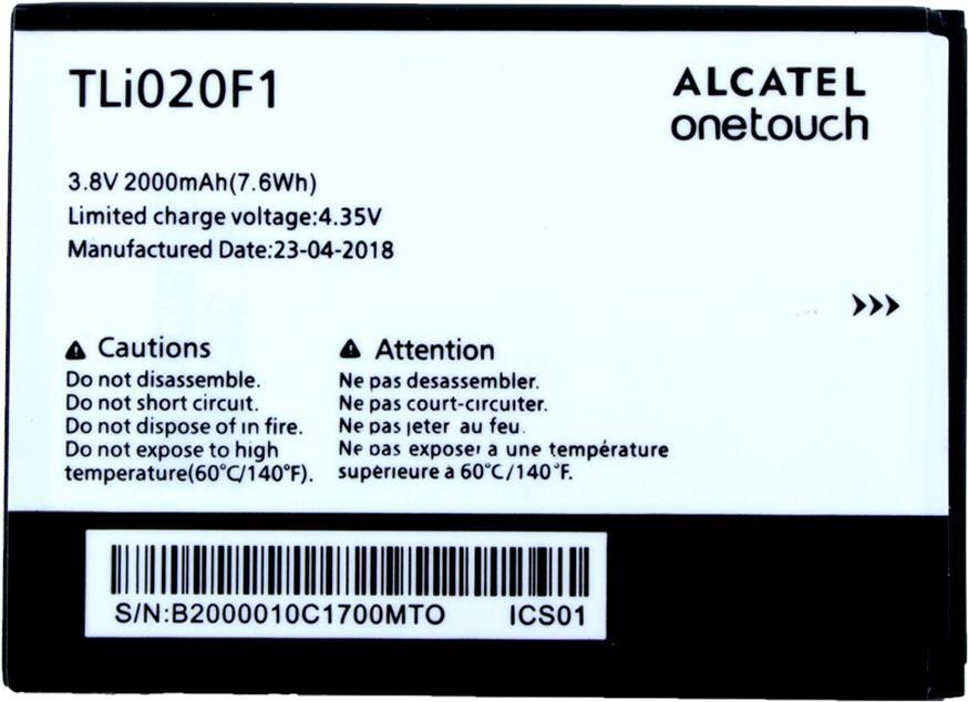 Alcatel - Original Akku - TLI20F1 - One Touch Pop C7 OT-7040 und OT-7041- 2000mAh (TLi020F1) von Alcatel