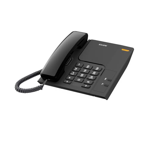 ALCATEL T26 - Schnurgebundenes Festnetztelefon - Visuelle Anrufanzeige - Wahlwiederholungstaste - Stummtaste - 3-stufige Lautstärkeregelung - Wandmontage möglich - Schwarz ALCATEL T26 - Schnurgebundenes Festnetztelefon - Visuelle Anrufanzeige - Wahlwiederholungstaste - Stummtaste - 3-stufige Lautstärkeregelung - Wandmontage möglich - Schwarz von Alcatel