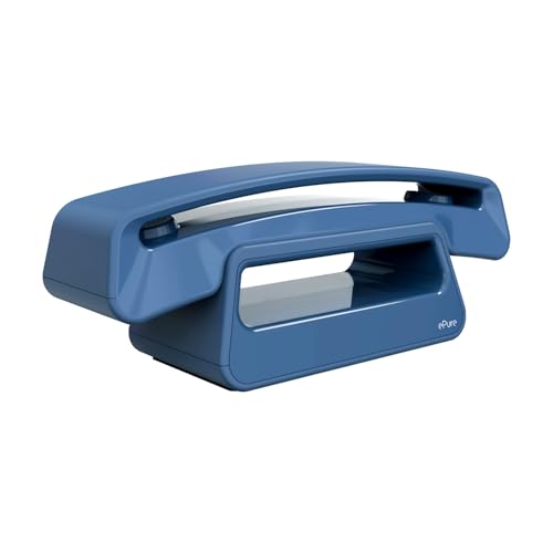 ALCATEL ePure Iconic - Schnurloses Festnetztelefon DECT - Vintage-Design - Großes, hochauflösendes Grafikdisplay - Freisprechfunktion - Anrufblockierungsfunktion - Blau von Alcatel