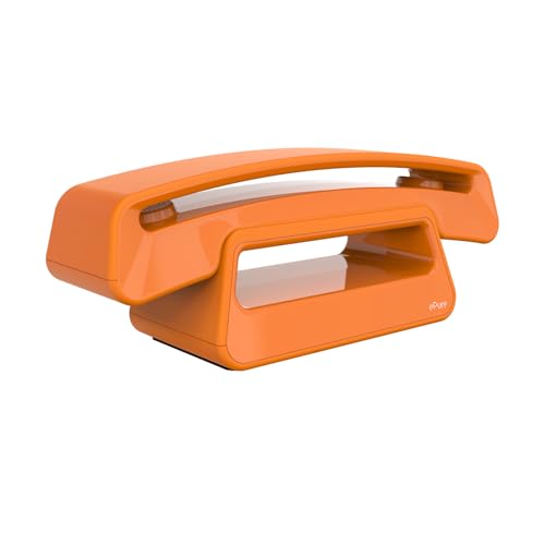 ALCATEL ePure Iconic - Schnurloses Festnetztelefon DECT - Vintage-Design - Großes, hochauflösendes Grafikdisplay - Freisprechfunktion - Anrufblockierungsfunktion - Orange von Alcatel