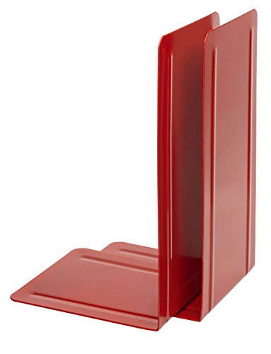 ALCO-Albert 4303-12 Buchstützen aus Metall, 1 Paar, 130 x 240 x 140 mm, rot von Alco-Albert