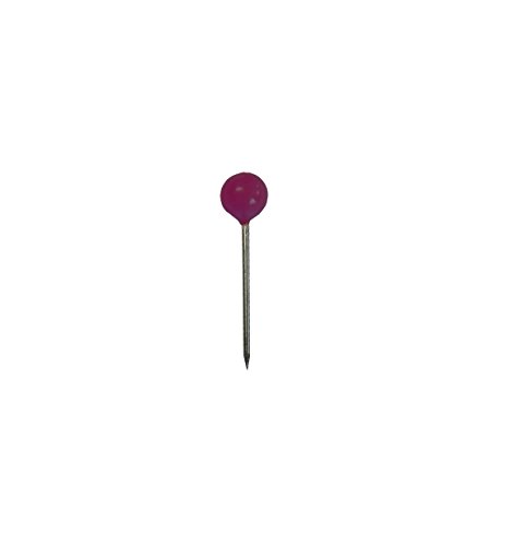 ALCO-Albert 623 - Landkartennadeln, Ø 5 x 16 mm, Dose á 100 Stück, bordeauxrot von Alco-Albert