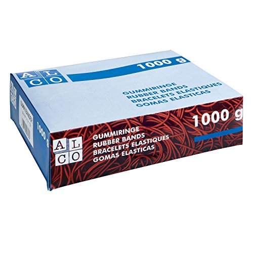 ALCO-Albert 762 Gummibänder, 150 x 4 mm, 1 kg, rot von Alco-Albert