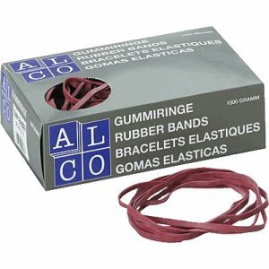 Alco Gummibänder 150x4mm 1000g rot von Alco-Albert