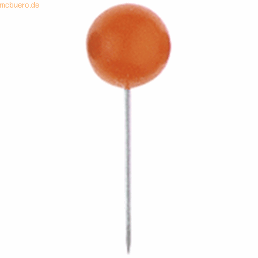 10 x Alco Landkartennadeln 8mm VE=20 Stück orange von Alco