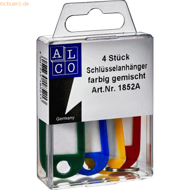 10 x Alco Schlüsselanhänger VE=4 Stück farbig sortiert von Alco