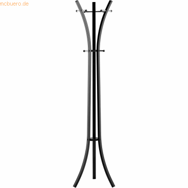 ALCO Standgarderobe Metall lackiert 178x55cm schwarz matt ALCO Standgarderobe Metall lackiert 178x55cm schwarz matt von Alco