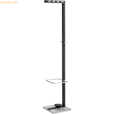 ALCO Standgarderobe Metall lackiert 35x36x178cm schwarz ALCO Standgarderobe Metall lackiert 35x36x178cm schwarz von Alco