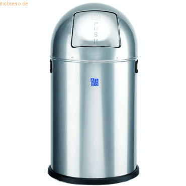 Alco Abfallsammler mit Push-Klappe 20 Liter silber von Alco