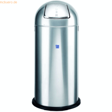 Alco Abfallsammler mit Push-Klappe 52 Liter silber Alco Abfallsammler mit Push-Klappe 52 Liter silber von Alco