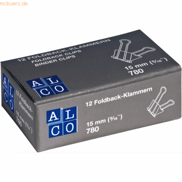 Alco Foldbackklammer 15mm gelb VE=12 Stück Alco Foldbackklammer 15mm gelb VE=12 Stück von Alco