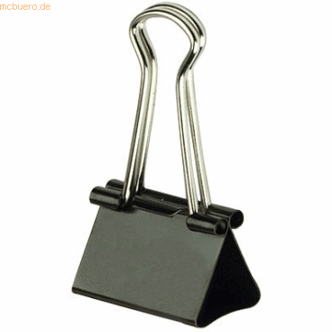 Alco Foldbackklammer Metall vernickelt 19mm schwarz VE=30 Stück von Alco