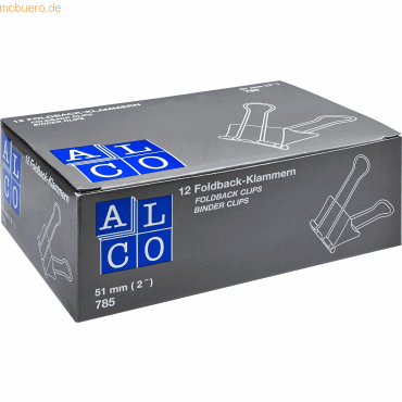 Alco Foldbackklammer Metall vernickelt 51mm blau VE=12 Stück Alco Foldbackklammer Metall vernickelt 51mm blau VE=12 Stück von Alco