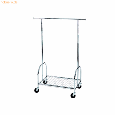 Alco Garderobe BxHxT 90x130-170x54cm mobil silber Alco Garderobe BxHxT 90x130-170x54cm mobil silber von Alco