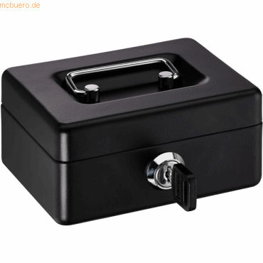 Alco Geldkassette Mini-Box Stahlblech mit Schloss 125x95x60mm schwarz von Alco
