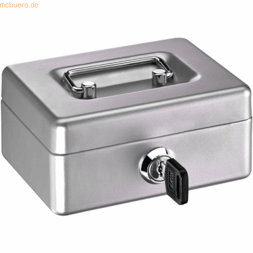 Alco Geldkassette Mini-Box Stahlblech mit Schloss 125x95x60mm silber von Alco
