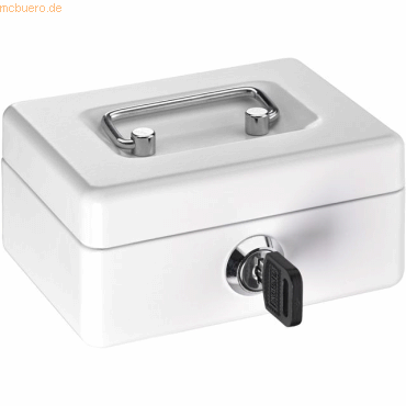Alco Geldkassette Mini-Box Stahlblech mit Schloss 125x95x60mm weiß von Alco