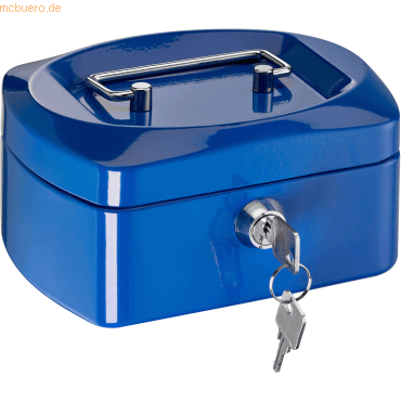 Alco Geldkassette Stahlblech mit Schloss 155x120x80mm blau von Alco
