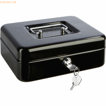 Alco Geldkassette Stahlblech mit Schloss 195x145x80mm schwarz von Alco