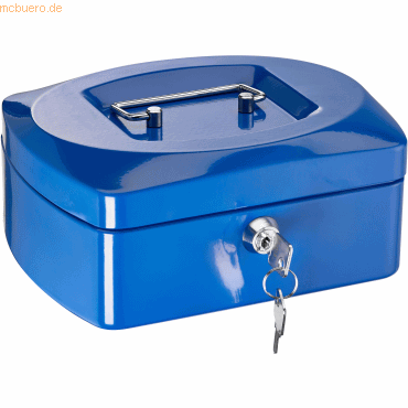 Alco Geldkassette Stahlblech mit Schloss 205x160x85mm blau von Alco