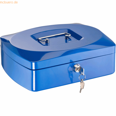 Alco Geldkassette Stahlblech mit Schloss 255x200x90mm blau von Alco