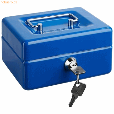 Alco Geldkassette Stahlblech mit Schloss 310x225x75mm blau von Alco