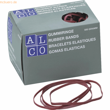 Alco Gummibänder 150x4mm 500g rot von Alco