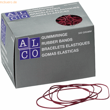 Alco Gummiring Naturkautschuk 40mm rot 500g von Alco