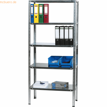 Alco Regal Stahlblech 5 Böden 80x40x180cm silber Alco Regal Stahlblech 5 Böden 80x40x180cm silber von Alco