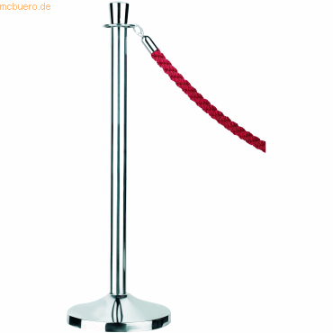 Alco Seilständer 30mm 1,5m lang Chrom mit roter Kordel von Alco