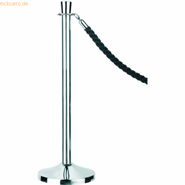 Alco Seilständer 30mm 1,5m lang Chrom mit schwarzer Kordel von Alco
