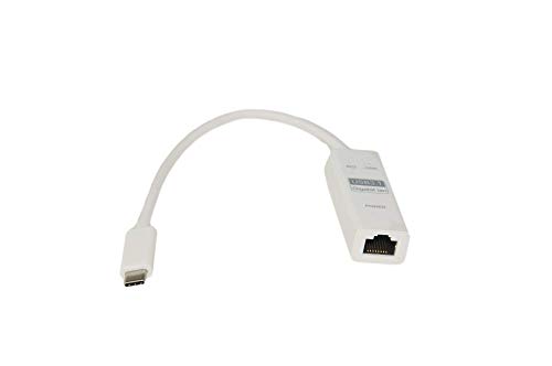 Alda PQ USB Typ-C zu Ethernet Adapter USB Typ C auf LAN kompatibel für USB C-fähige Geräte wie MacBook (Pro), Notebooks, Ultrabooks, Smartphones, Tablets in weiß von Alda PQ
