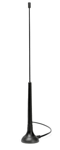Stab Antenne für 3G, 2G, GSM, WLAN, Bluetooth, HSDPA, UMTS, WiFi Funknetze mit Magnet Standfuß und SMA/M Stecker mit 2,5m Anschluss- Kabel mit 5 dBi Verstärkung, Gewinn von Alda PQ