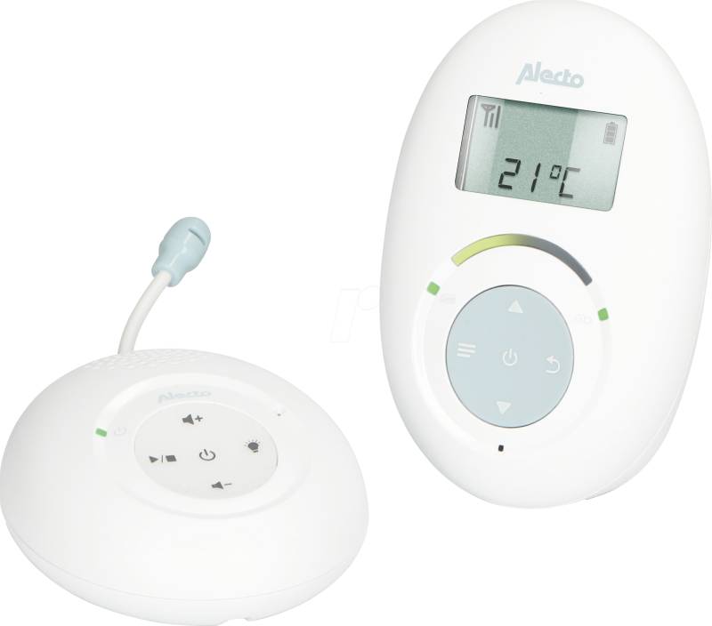 ALO DBX120 - DECT Babyphone mit Full ECO-Modus und Display, weiß / blau von Alecto