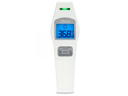 Alecto BC-37 Infrarot-Thermometer - Stirnthermometer - 3 sek Messzeit - Speiche für verherige Messungen - auch für Flüssigkeiten - weiß Alecto BC-37 Infrarot-Thermometer - Stirnthermometer - 3 sek Messzeit - Speiche für verherige Messungen - auch für Flüssigkeiten - weiß von Alecto
