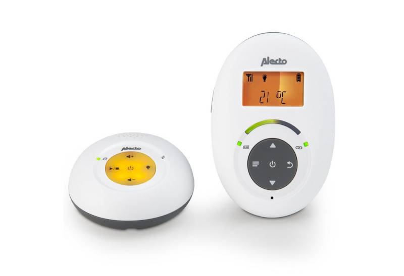 Alecto Babyphone DBX-125, 1-tlg., 300m Signal, Nachtlicht, Temperaturanzeige, Schlaf,-Rücksprechfunktion von Alecto