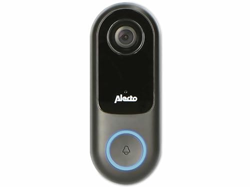 Alecto SMART-RING20 WLAN Video Türklingel mit Kamera - einfach via WLAN verbinden - 2-Wege-Audio - Pushberichte - SD-Karte - IR-Nachtsicht - IP54 - schwarz von Alecto