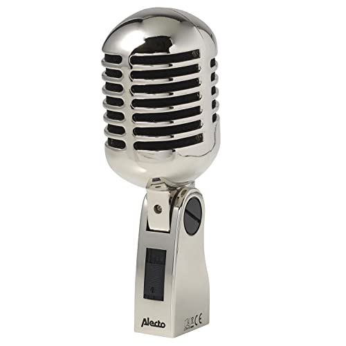Alecto UDM-60 - Dynamisches Gesangsmikrofon - Vintage Gesangsmikrofon - 60Hz-16kHz Frequenzbereich - 5m XLR Kabel - Silber Alecto UDM-60 - Dynamisches Gesangsmikrofon - Vintage Gesangsmikrofon - 60Hz-16kHz Frequenzbereich - 5m XLR Kabel - Silber von Alecto