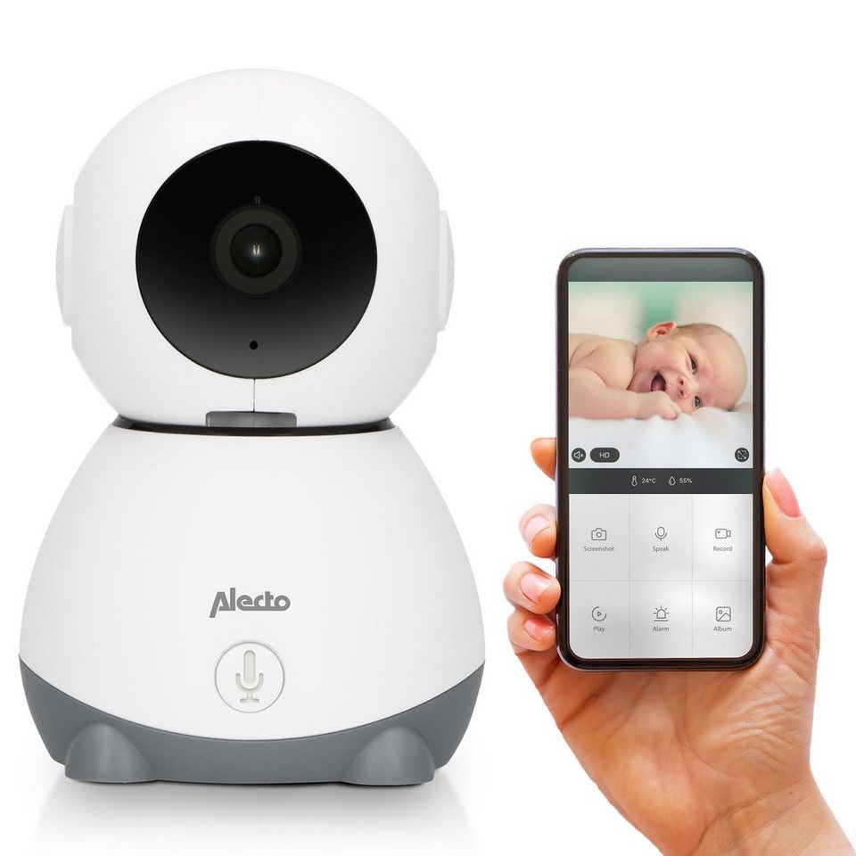 Alecto Video-Babyphone SMARTBABY10, 1-tlg., SMART-HOME Wifi-Babyphone mit HD-Kamera & kostenloser IOS/Android App von Alecto