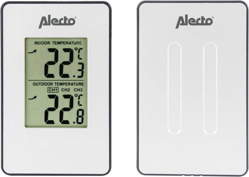 Alecto WS-1050 Wetterstation mit Funk-Außensensor Funkwetterstation (mit Außensensor) von Alecto