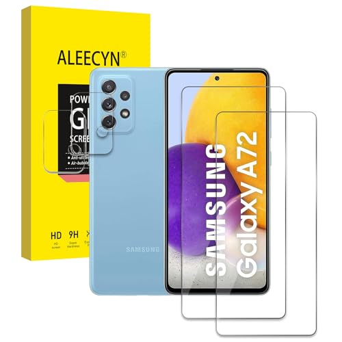 2 Stück Schutzfolie Für Samsung Galaxy A72 5G mit 2 Stück Kamera Panzerfolie, 9H Härte Panzerglas, Gehärtetes Glas Folie, Blasenfreie Anti-Kratzen Displayschutzfolie, Hohe Klar Displayschutz 2 Stück Schutzfolie Für Samsung Galaxy A72 5G mit 2 Stück Kamera Panzerfolie, 9H Härte Panzerglas, Gehärtetes Glas Folie, Blasenfreie Anti-Kratzen Displayschutzfolie, Hohe Klar Displayschutz von ALEECYN