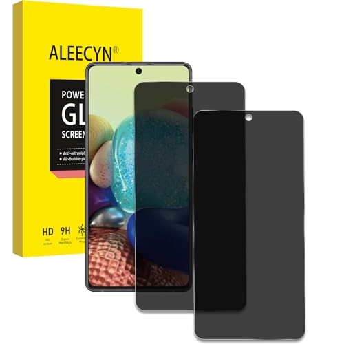 [2 Stück] Sichtschutz Schutzfolie für Samsung Galaxy A71, Gehärtetes Glas Folie, Anti-Spy Schutzglas, Anti-Kratzen, [Anti-Spion] Displayschutz von ALEECYN