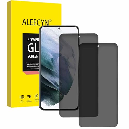 [2 Stück] Sichtschutz Schutzfolie für Samsung Galaxy S21, 9H Härte, Gehärtetes Glas Folie, Anti-Spy Schutzglas, Anti-Kratzen Displayschutzfolie, von ALEECYN