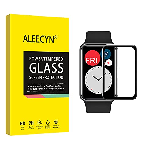 [3 Stück]Aleecyn Schutzfolie Kompatibel mit Huawei Watch Fit/Elegant Edition/HONOR Watch ES, 3D Kante Vollabdeckung,99.99% HD, Displayschutzfolie für Huawei Watch Fit von ALEECYN