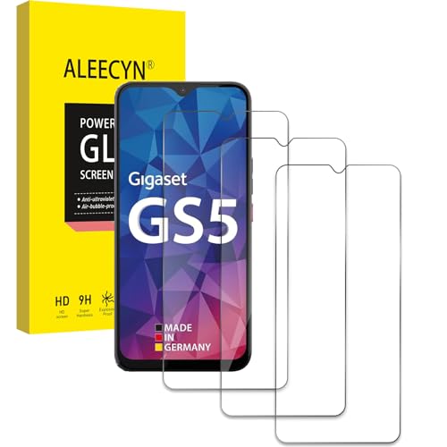 [3 Stück] Schutzfolie Kompatibel mit Samsung Gigaset GS5, 9H Härte, Gehärtetes Glas Folie, Anti-Kratzen Displayschutzfolie, Hohe Klar Displayschutz von ALEECYN