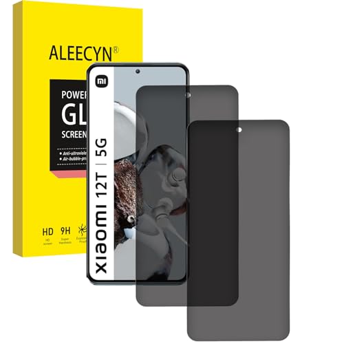 Aleecyn [2 Stück] Sichtschutz Schutzfolie für Xiaomi 12T, 9H Härte, Gehärtetes Glas Folie, Anti-Kratzen Displayschutzfolie, [Anti-Spion] Displayschutz von Aleecyn