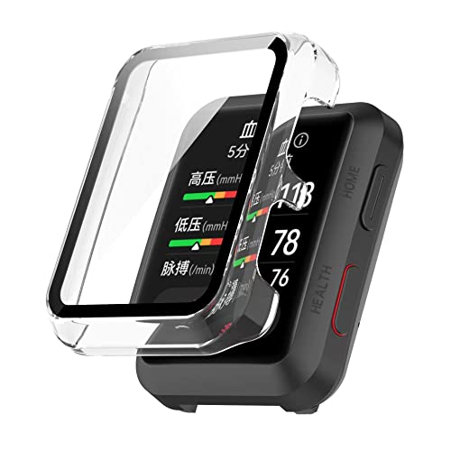 Alenbowen Hülle kompatibel mit Huawei Watch D PC Cover mit Hartglasschutz, Ultradünner Vollschutz für Huawei Watch D Schutzhülle-Transparent+Transparent【2 Stück】 von Alenbowen