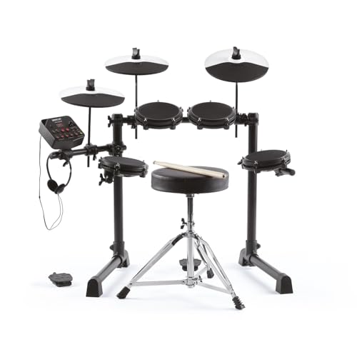 Alesis Debut Kit - Kinder Drum Kit mit 4 Mesh E-Drum Set Pads, 120 Sounds, 100 Lektionen, Schlagzeughocker, Drum Sticks, Stimmschlüssel und Kopfhörern Alesis Debut Kit - Kinder Drum Kit mit 4 Mesh E-Drum Set Pads, 120 Sounds, 100 Lektionen, Schlagzeughocker, Drum Sticks, Stimmschlüssel und Kopfhörern von Alesis