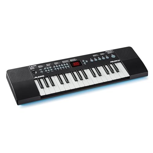 Alesis Melody 32 – Tragbares 32-Tasten Mini-Digitalpiano mit eingebauten Lautsprechern, 300 integrierten Sounds, 40 Demo-Songs, USB-MIDI Verbindung von Alesis