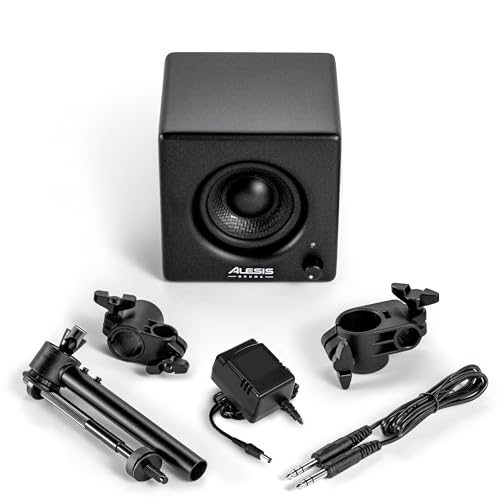 Alesis Nitro Amp 70W 3-Zoll kompakter E Schlagzeug Monitor Lautsprecher für Proben und Unterricht, Rack-montierbar, inklusive Klemmen von Alesis
